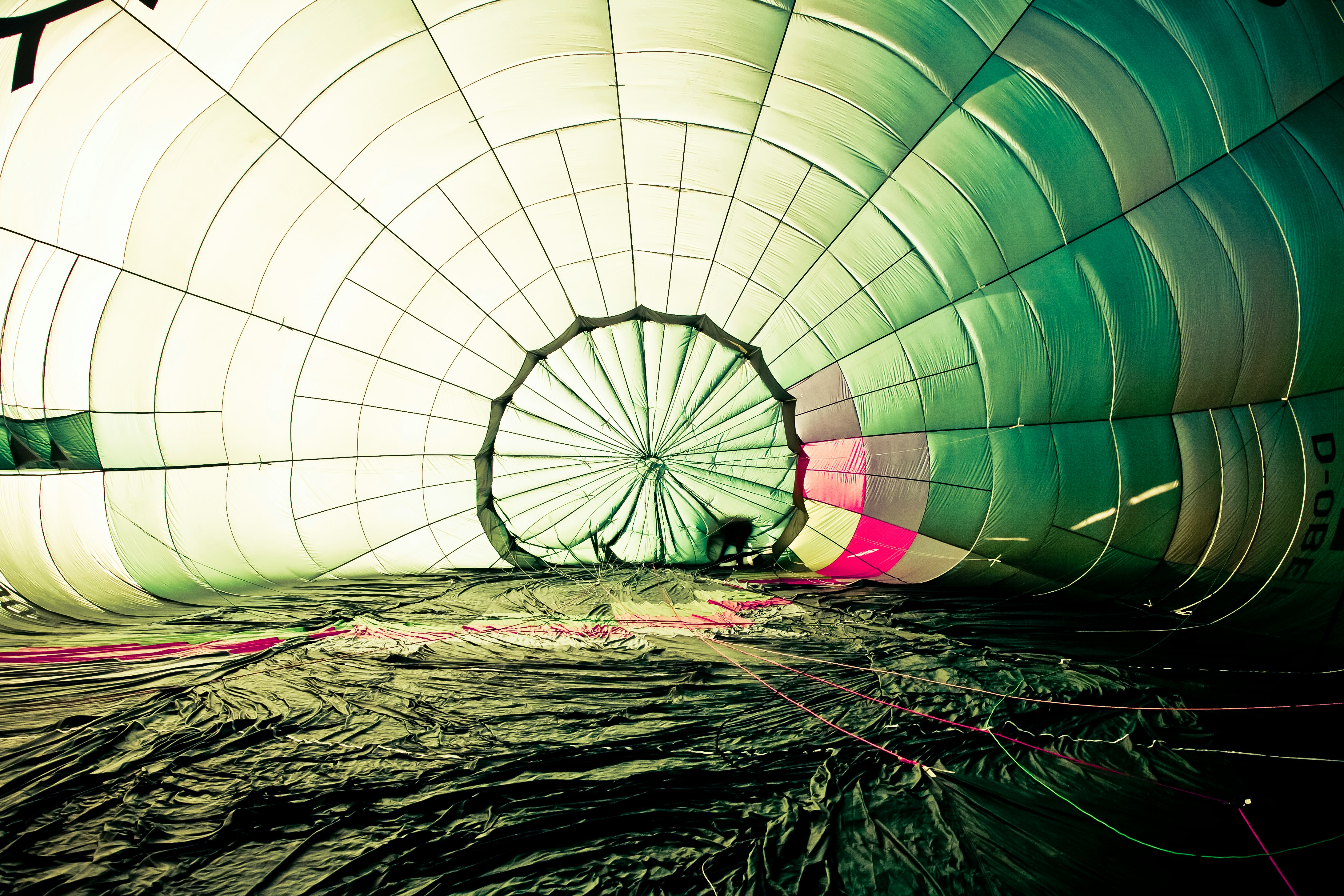 photography of hot air balloon on ground